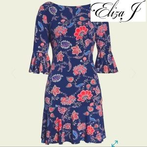 NWT Eliza J Bell Sleeve Sheath Dress